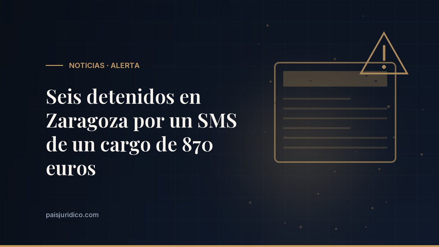 Seis detenidos en Zaragoza por un SMS de un cargo de 870 euros