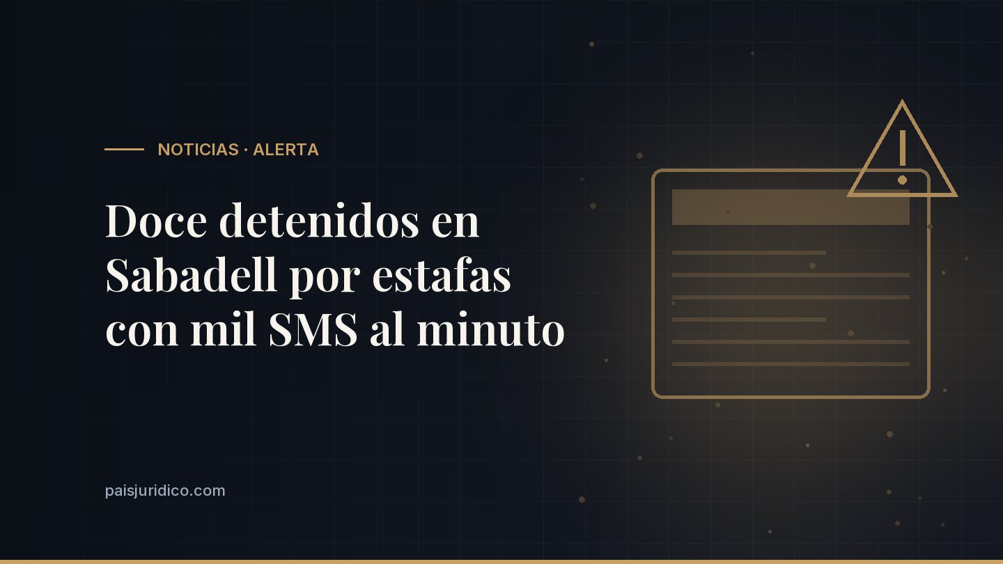 Doce detenidos en Sabadell por estafas con mil SMS al minuto