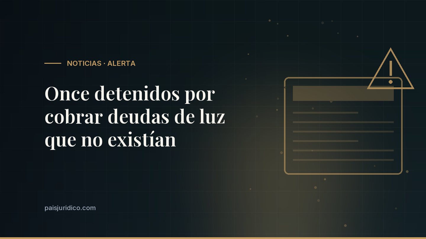 Once detenidos por cobrar deudas de luz que no existían
