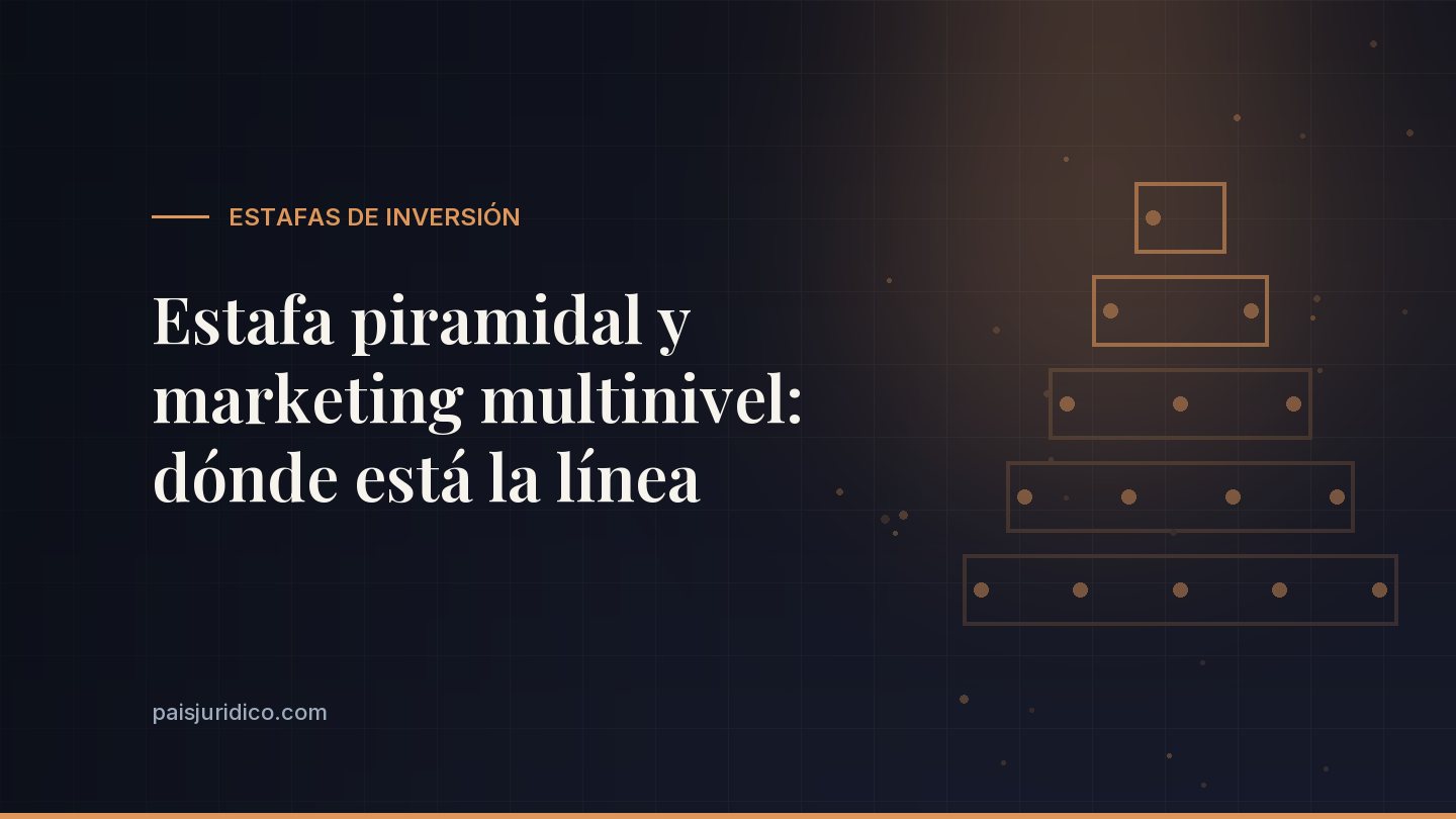 Estafa piramidal y marketing multinivel: dónde está la línea