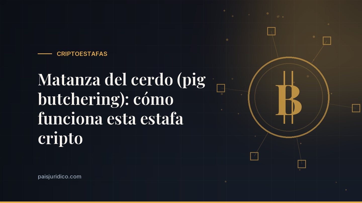 Matanza del cerdo (pig butchering): cómo funciona esta estafa cripto