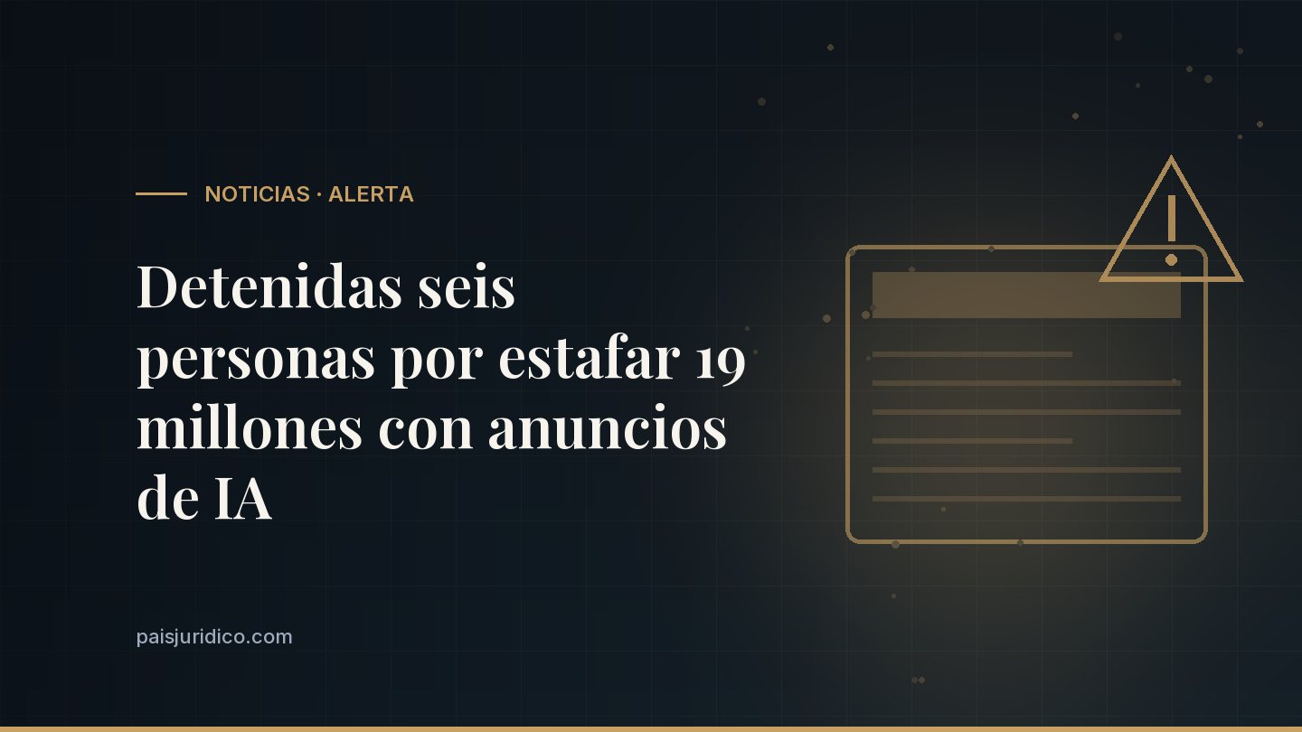 Detenidas seis personas por estafar 19 millones con anuncios de IA