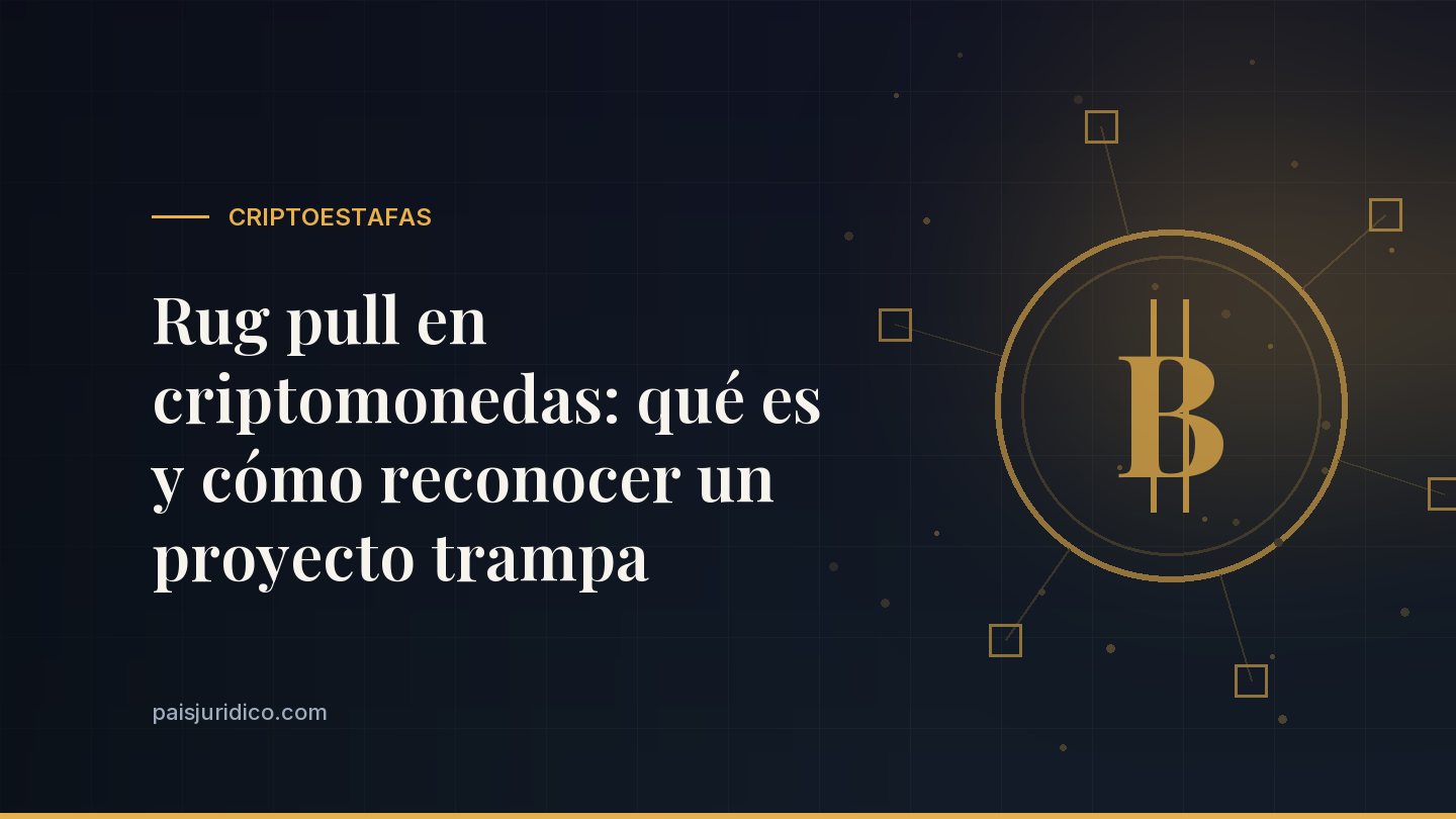 Rug pull en criptomonedas: qué es y cómo reconocer un proyecto trampa