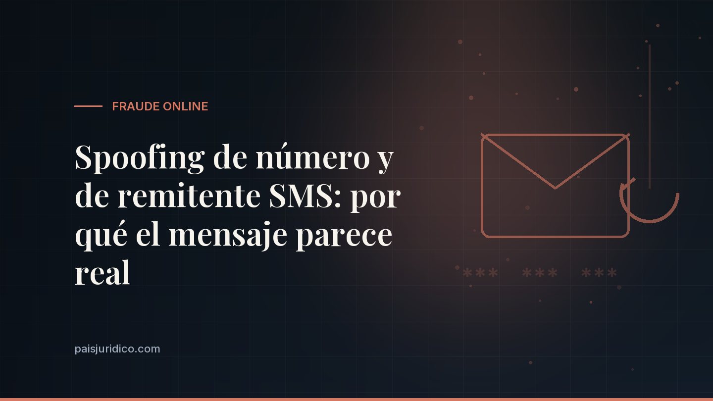 Spoofing de número y de remitente SMS: por qué el mensaje parece real
