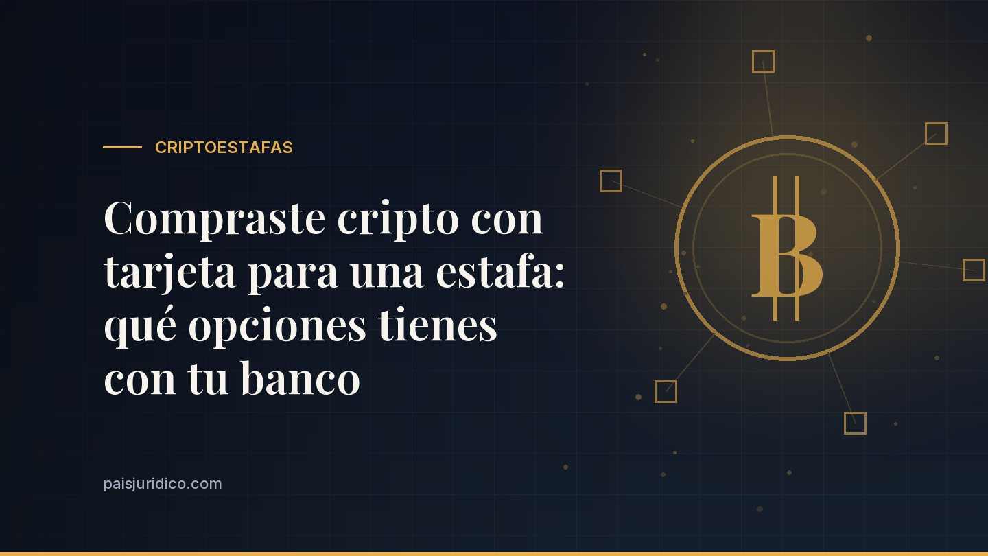Compraste cripto con tarjeta para una estafa: qué opciones tienes con tu banco
