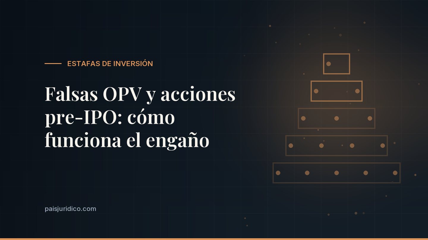 Falsas OPV y acciones pre-IPO: cómo funciona el engaño