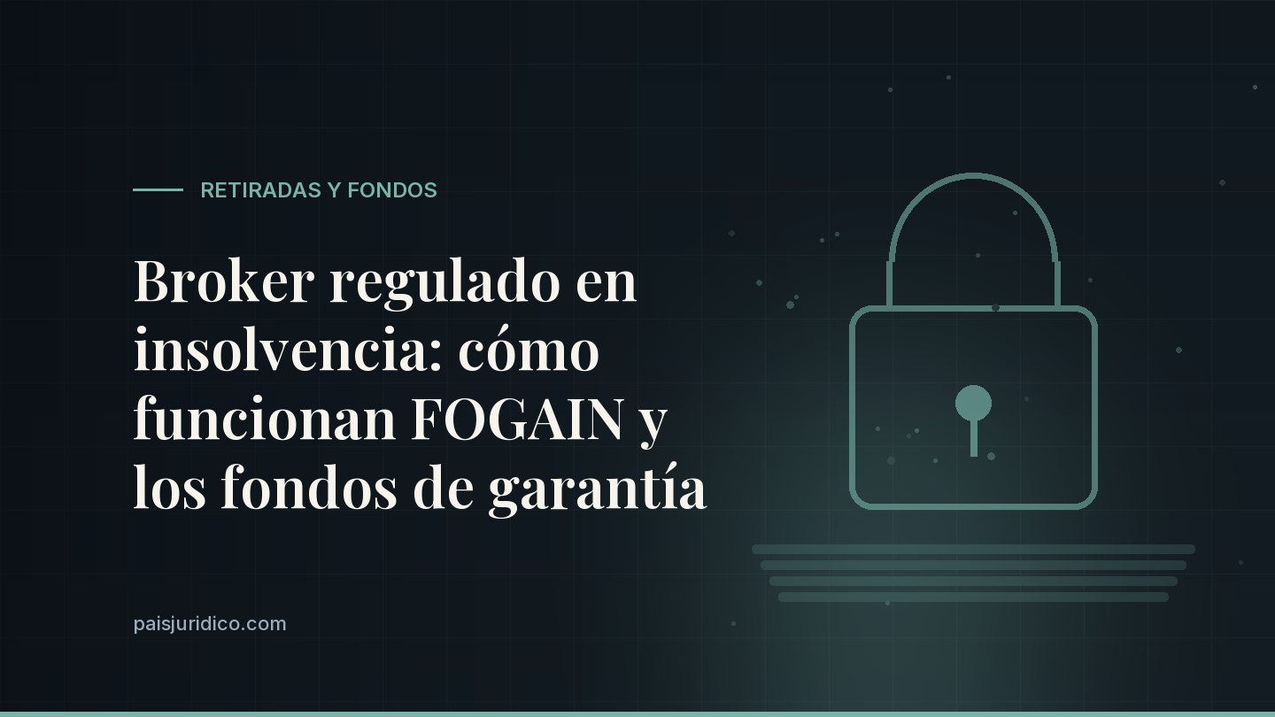 Broker regulado en insolvencia: cómo funcionan FOGAIN y los fondos de garantía
