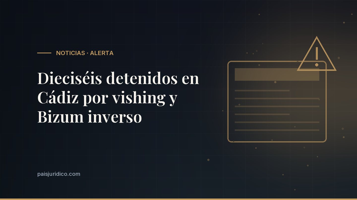 Dieciséis detenidos en Cádiz por vishing y Bizum inverso