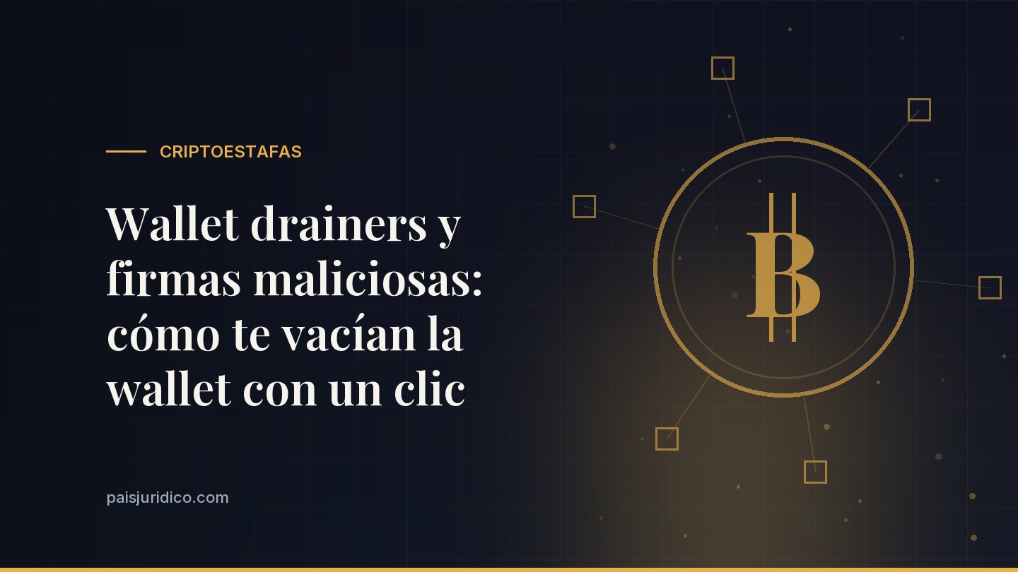 Wallet drainers y firmas maliciosas: cómo te vacían la wallet con un clic
