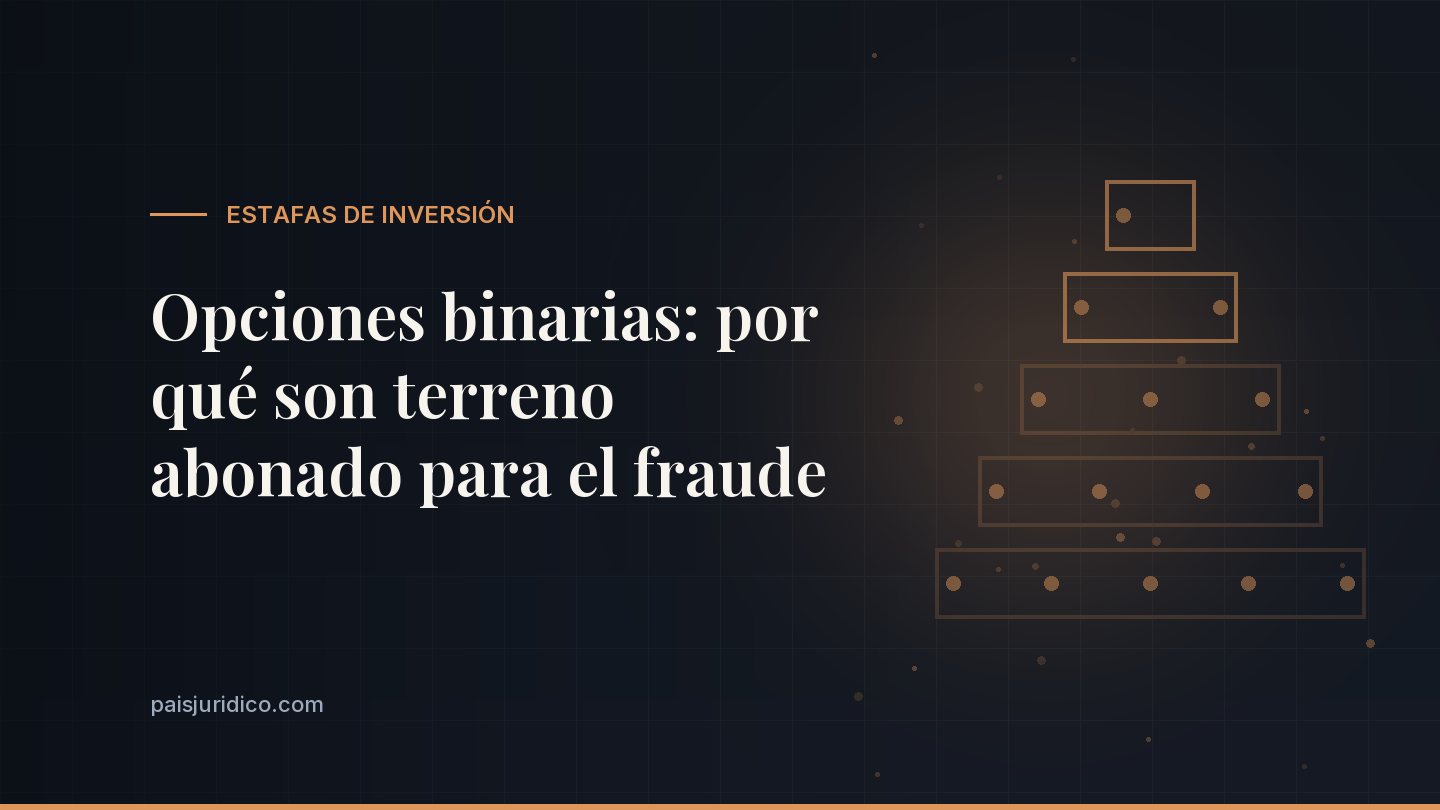 Opciones binarias: por qué son terreno abonado para el fraude