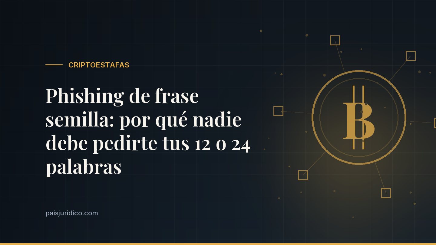Phishing de frase semilla: por qué nadie debe pedirte tus 12 o 24 palabras