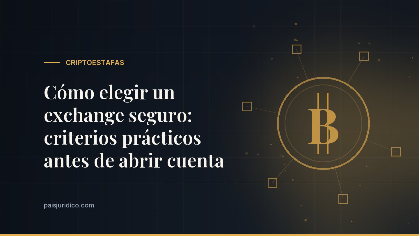 Cómo elegir un exchange seguro: criterios prácticos antes de abrir cuenta