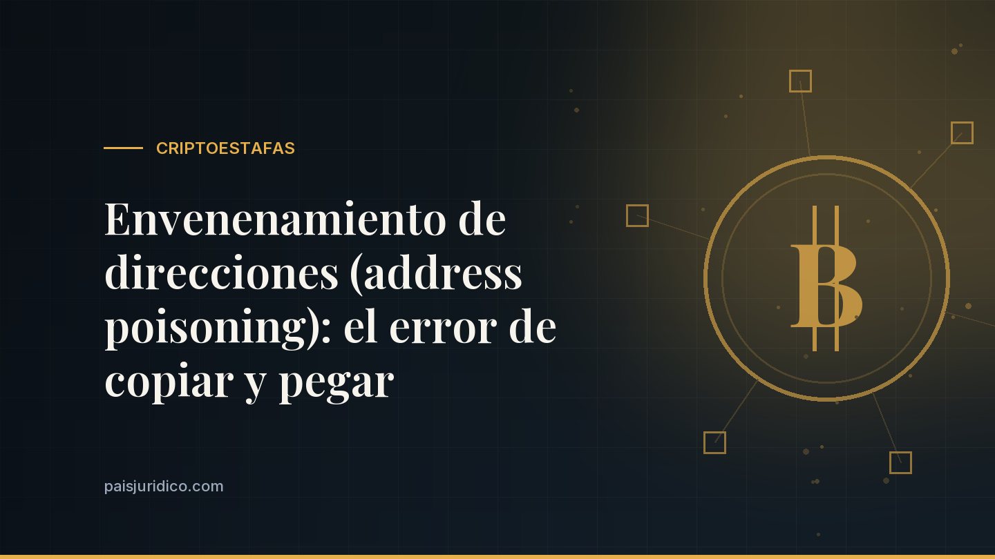 Envenenamiento de direcciones (address poisoning): el error de copiar y pegar