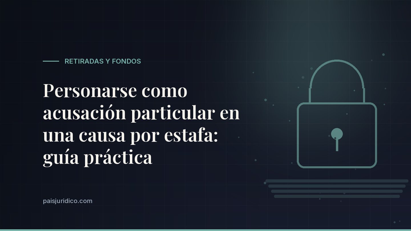 Personarse como acusación particular en una causa por estafa: guía práctica