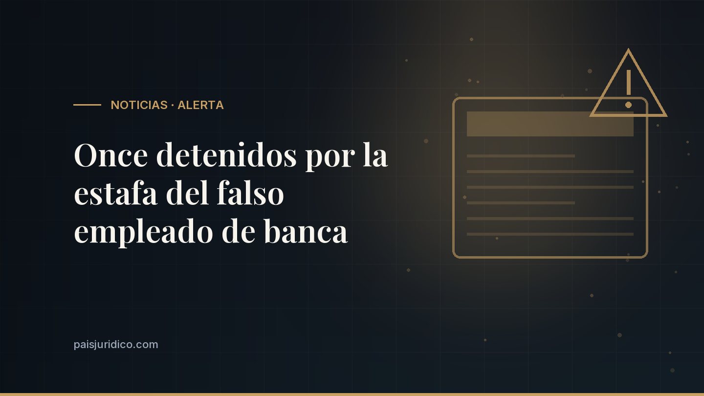 Once detenidos por la estafa del falso empleado de banca