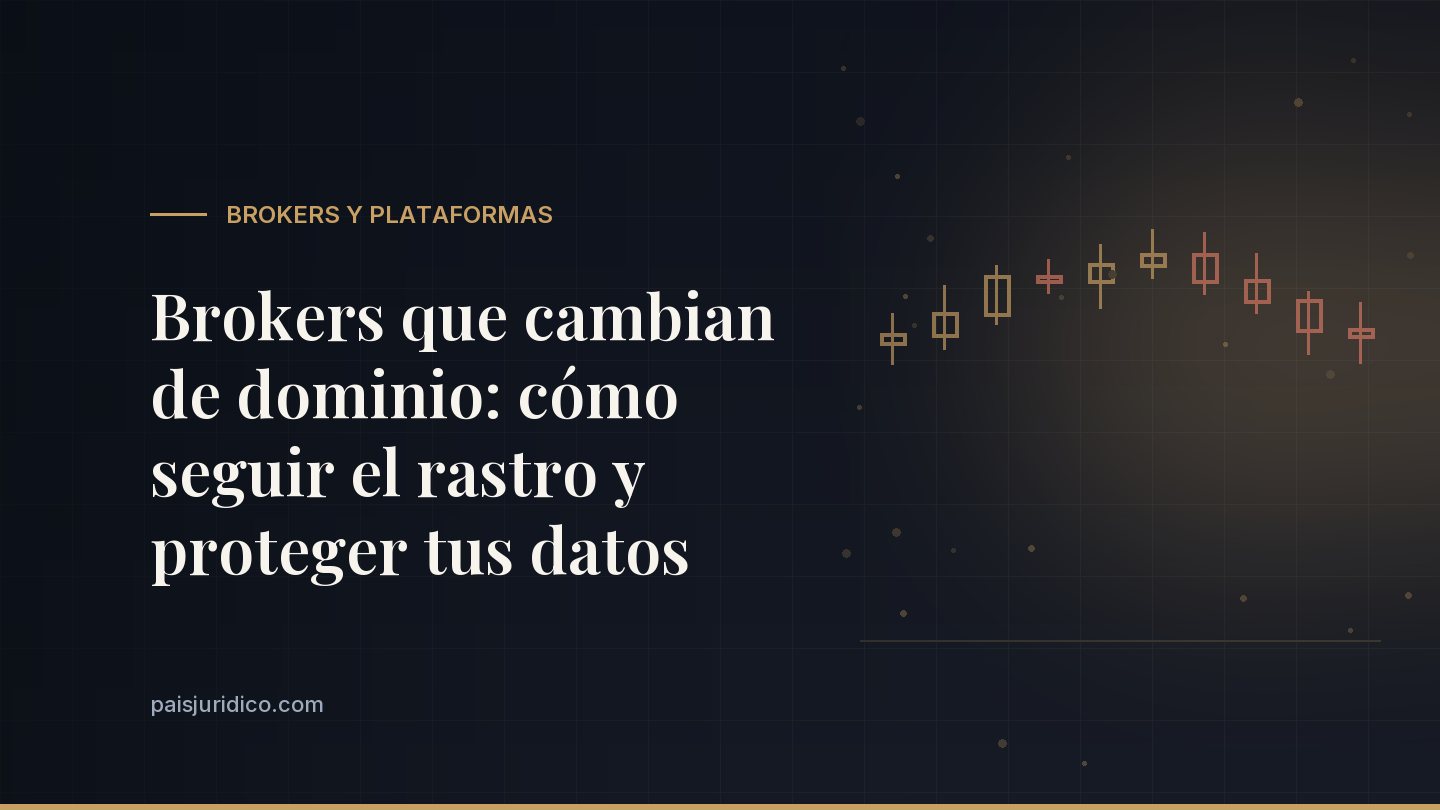 Brokers que cambian de dominio: cómo seguir el rastro y proteger tus datos