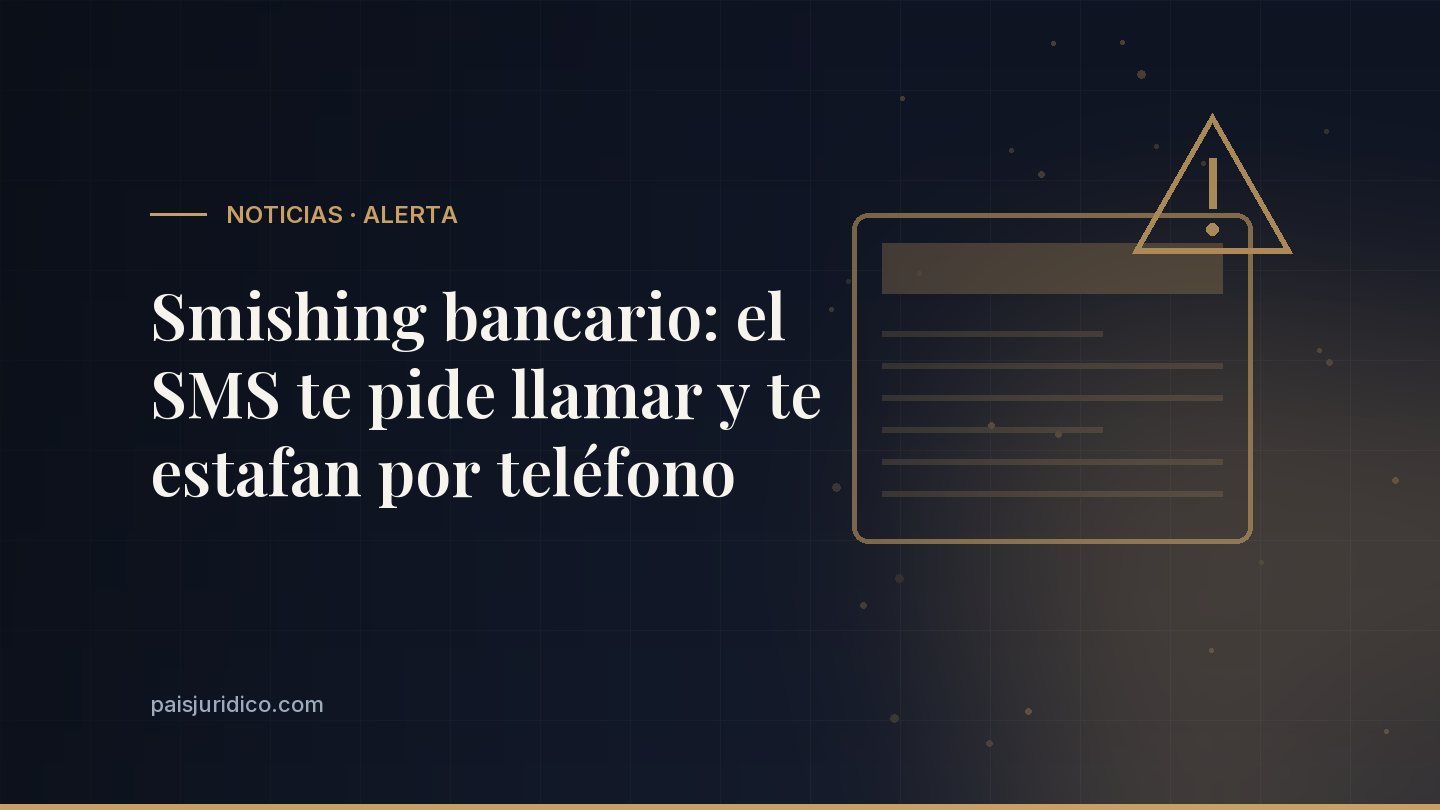 Smishing bancario: el SMS te pide llamar y te estafan por teléfono
