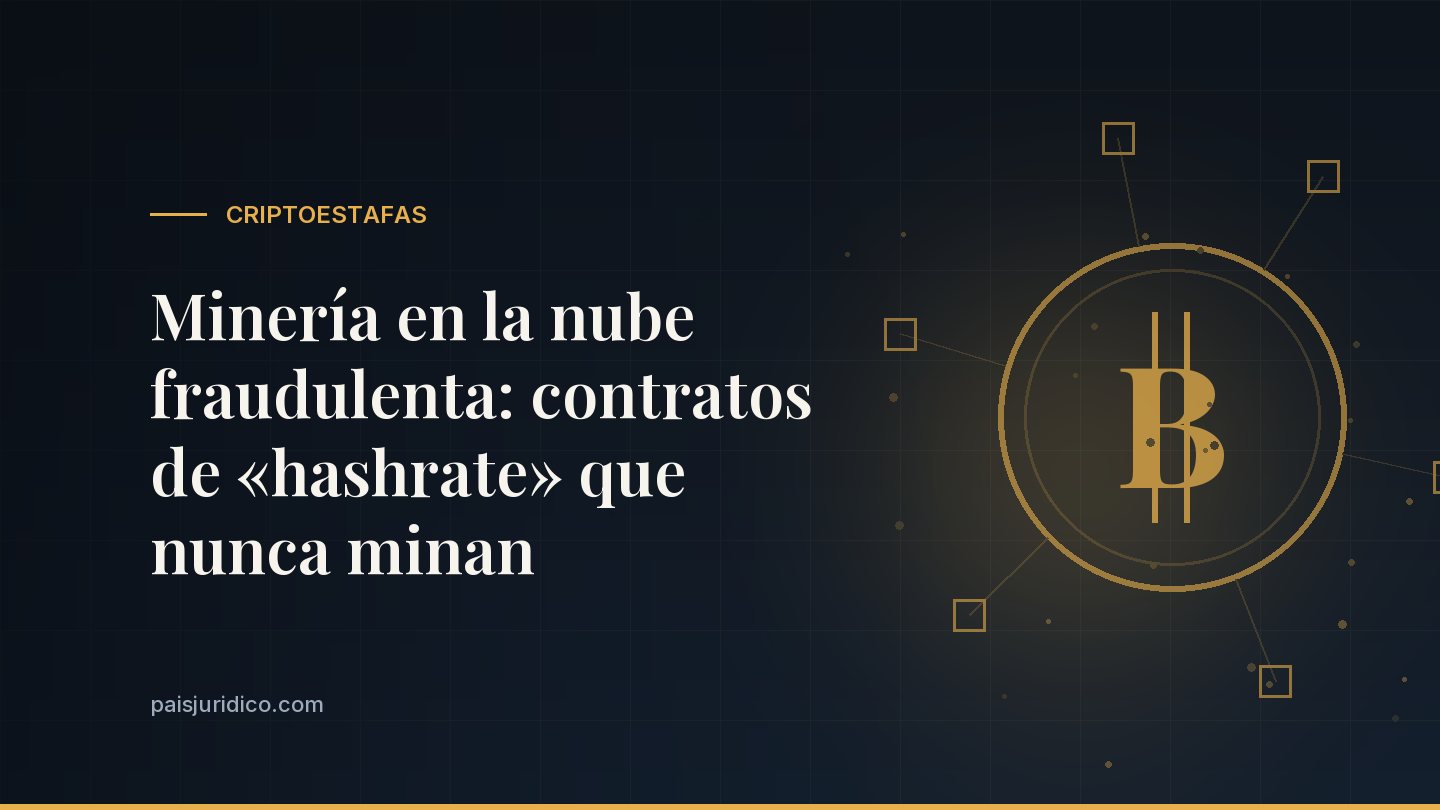 Minería en la nube fraudulenta: contratos de «hashrate» que nunca minan
