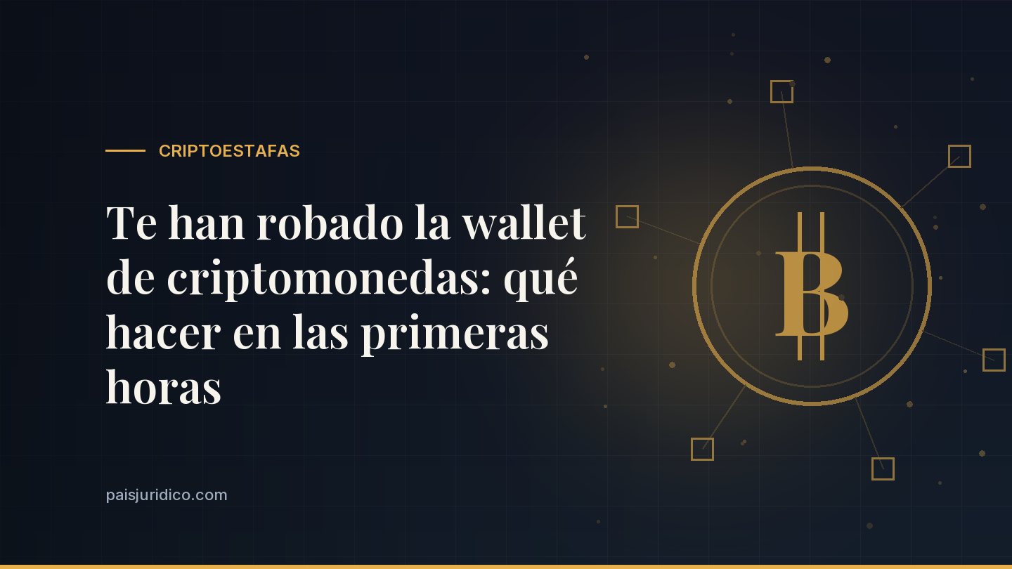 Te han robado la wallet de criptomonedas: qué hacer en las primeras horas