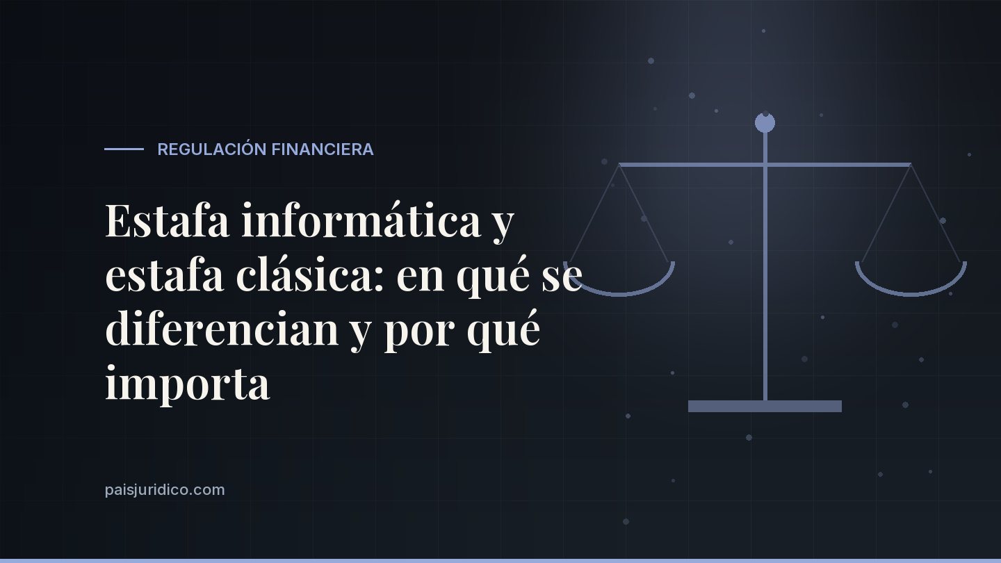 Estafa informática y estafa clásica: en qué se diferencian y por qué importa