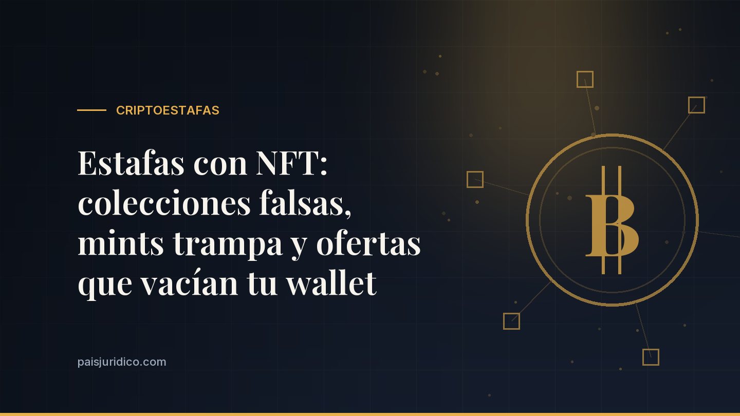 Estafas con NFT: colecciones falsas, mints trampa y ofertas que vacían tu wallet