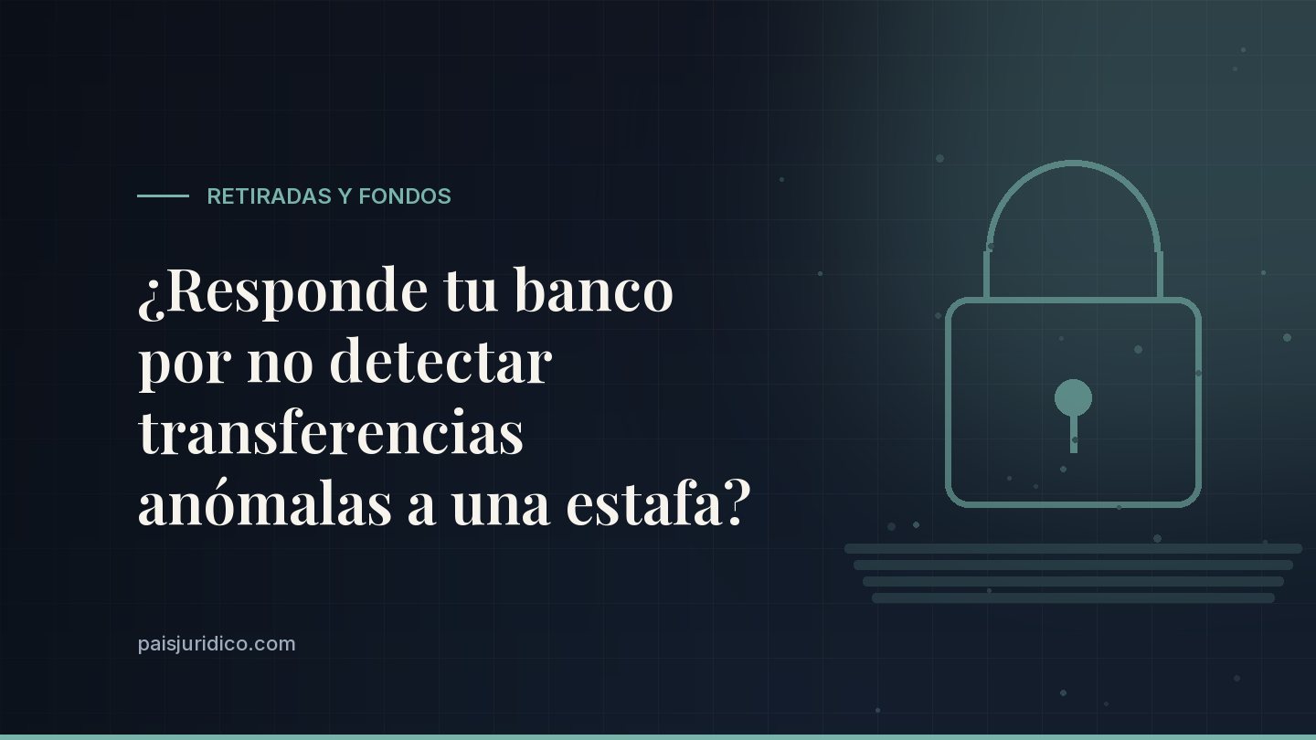 ¿Responde tu banco por no detectar transferencias anómalas a una estafa?