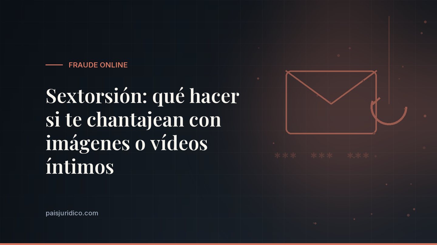 Sextorsión: qué hacer si te chantajean con imágenes o vídeos íntimos