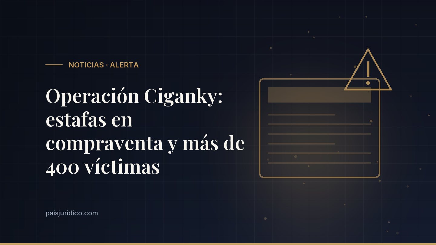 Operación Ciganky: estafas en compraventa y más de 400 víctimas