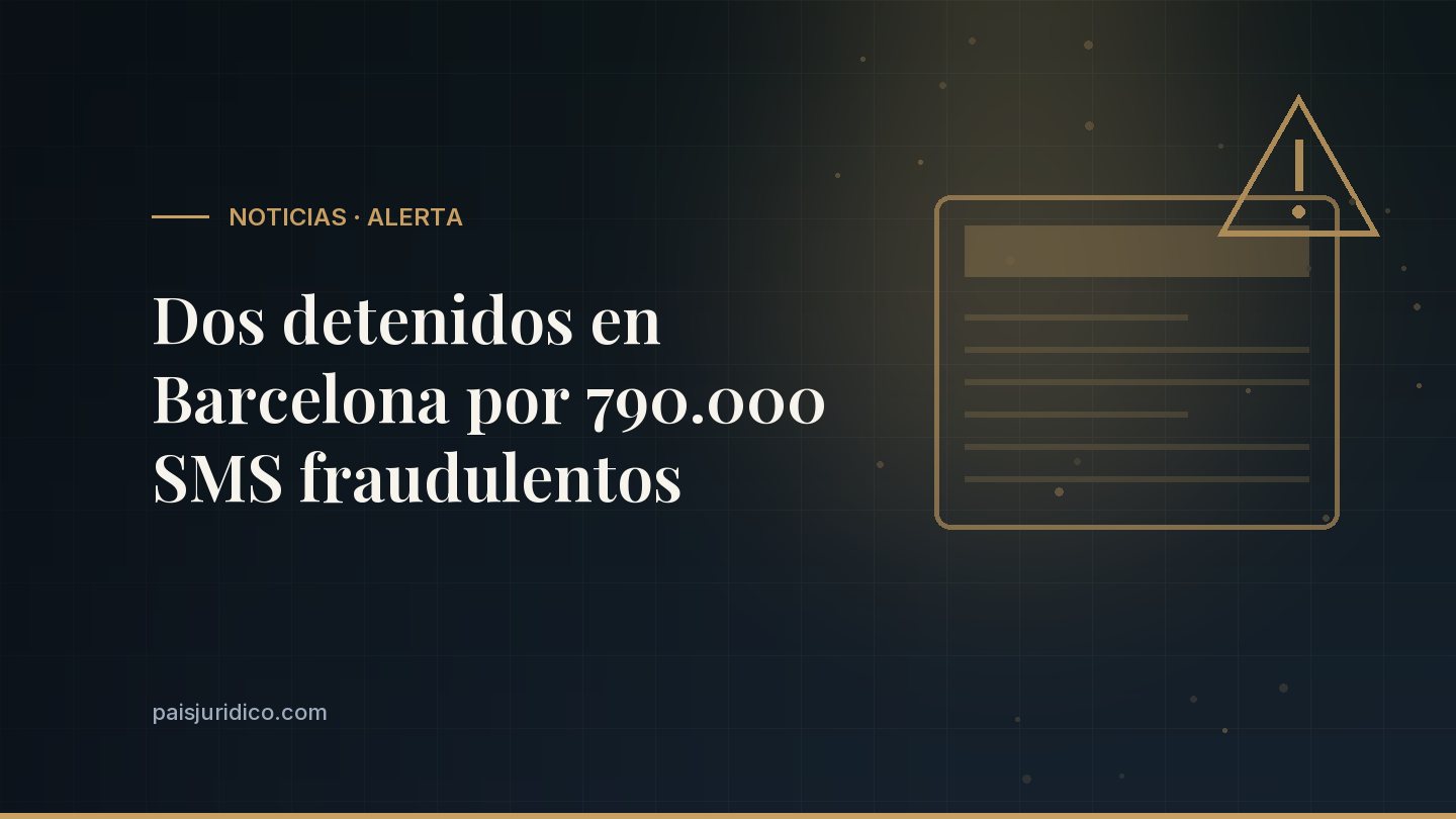 Dos detenidos en Barcelona por 790.000 SMS fraudulentos