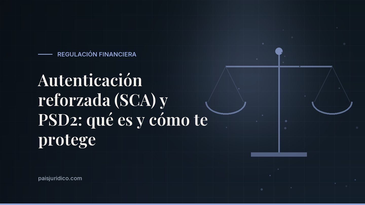 Autenticación reforzada (SCA) y PSD2: qué es y cómo te protege