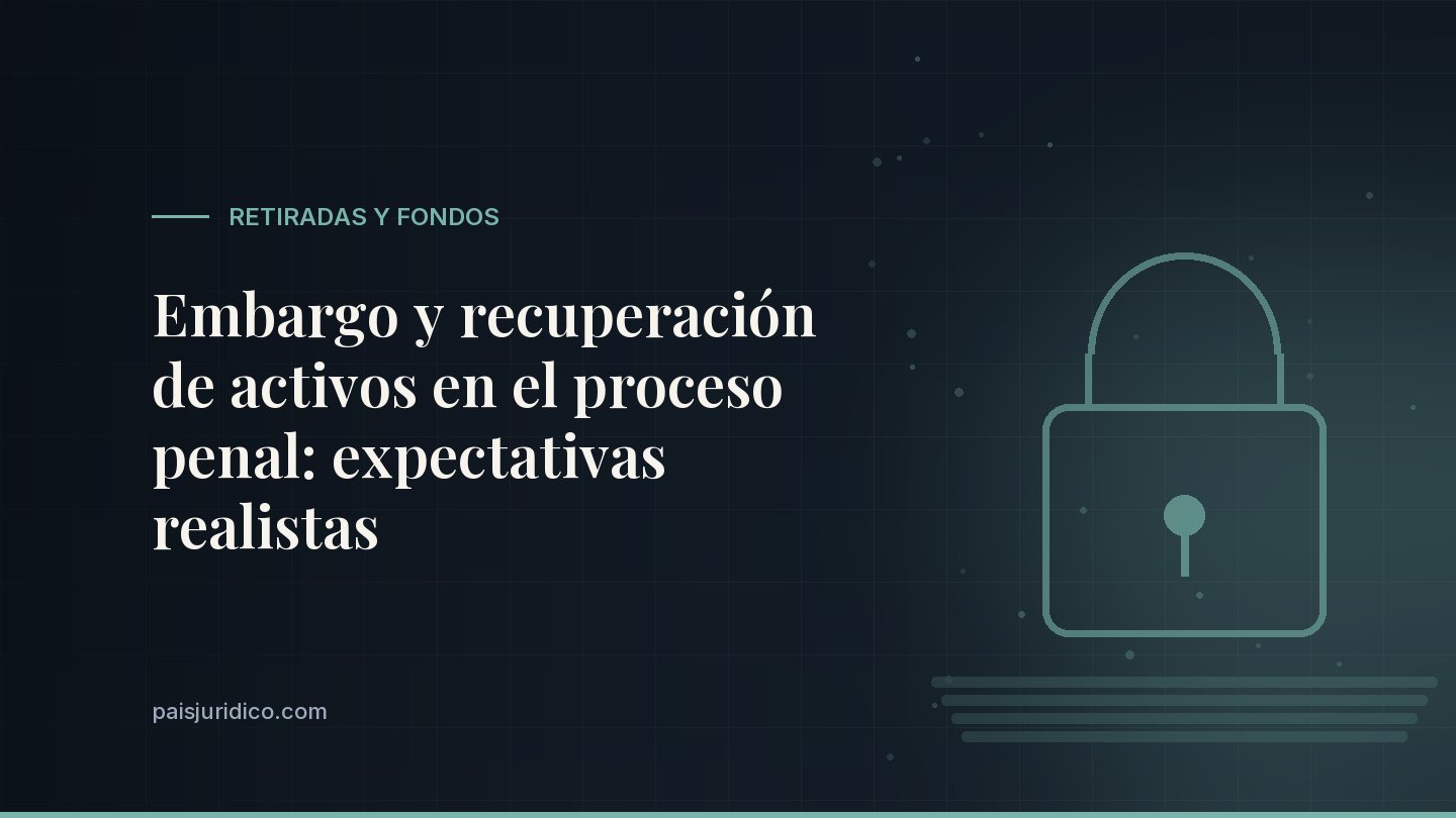 Embargo y recuperación de activos en el proceso penal: expectativas realistas