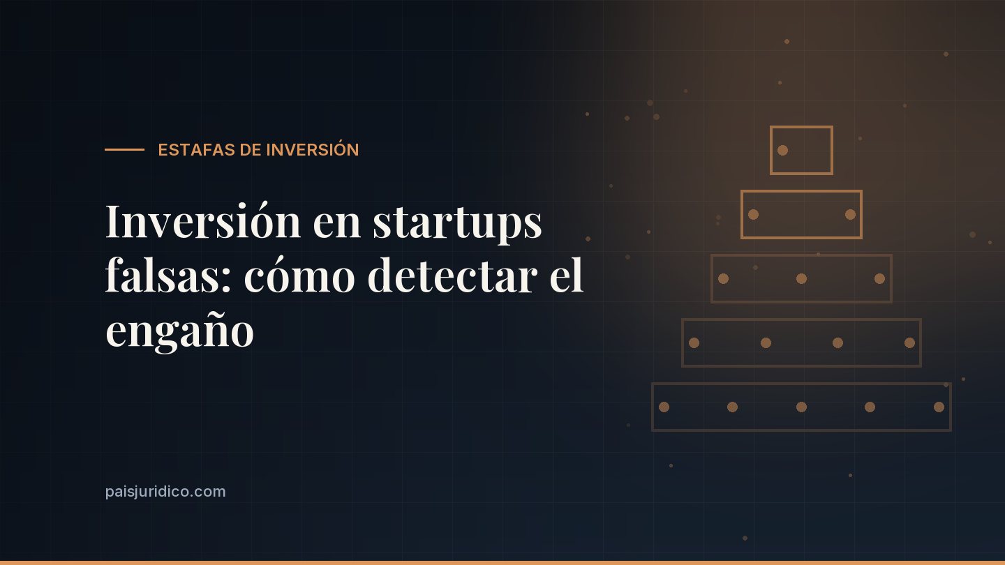 Inversión en startups falsas: cómo detectar el engaño