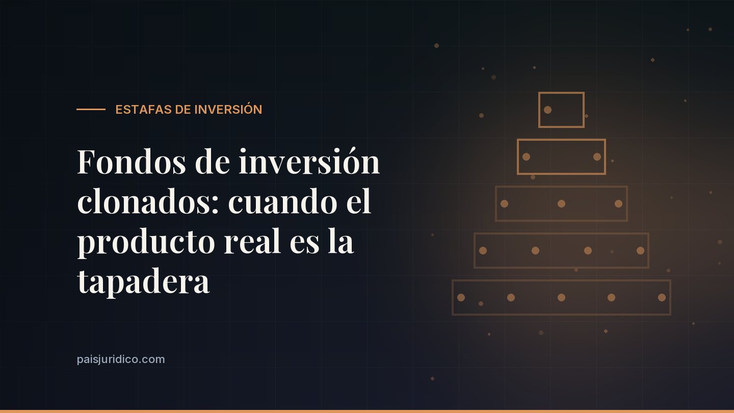 Fondos de inversión clonados: cuando el producto real es la tapadera