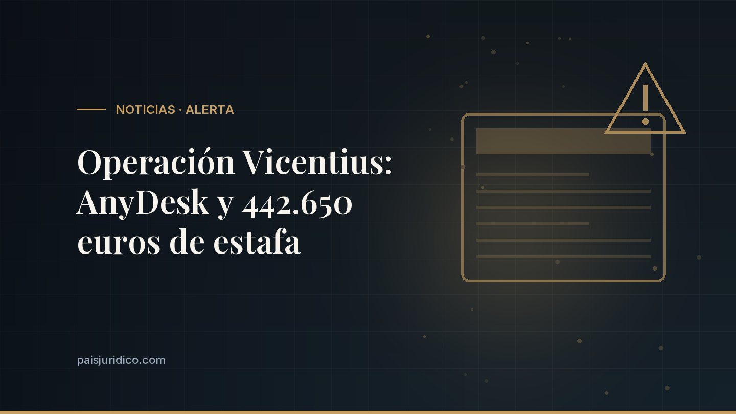 Operación Vicentius: AnyDesk y 442.650 euros de estafa