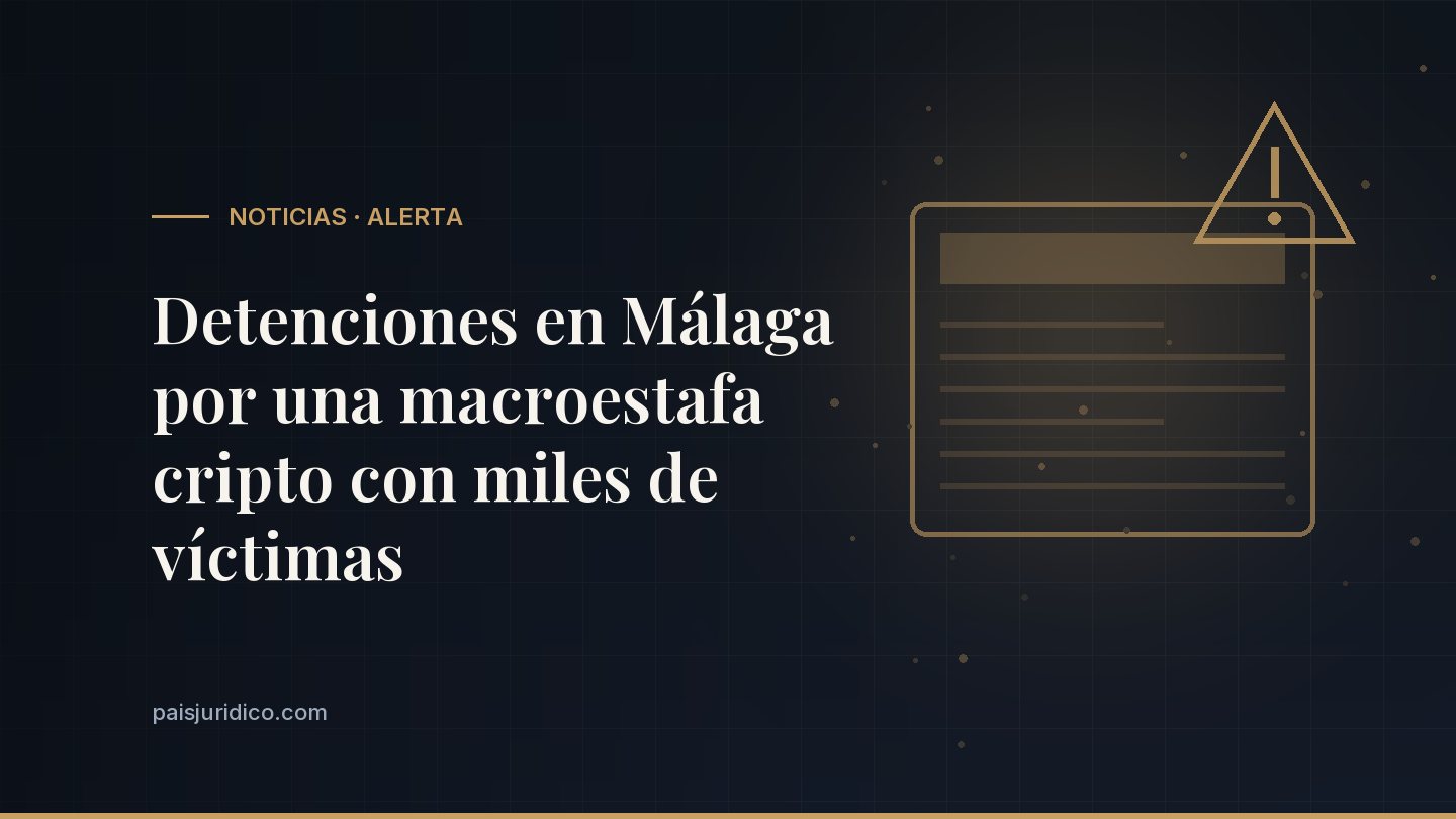 Detenciones en Málaga por una macroestafa cripto con miles de víctimas