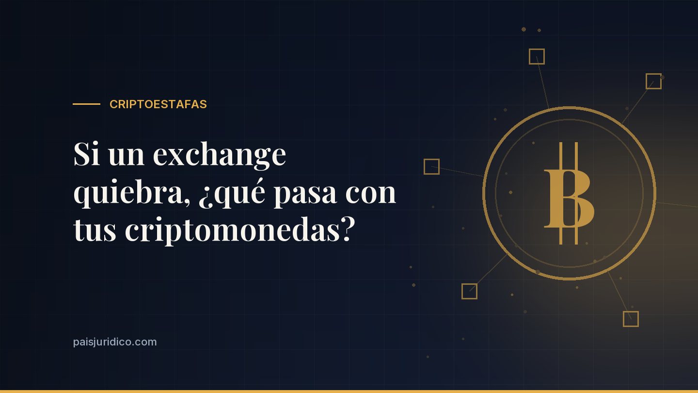 Si un exchange quiebra, ¿qué pasa con tus criptomonedas?