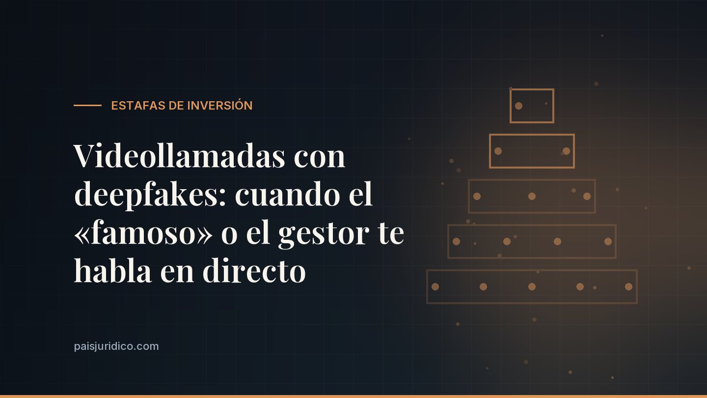 Videollamadas con deepfakes: cuando el «famoso» o el gestor te habla en directo