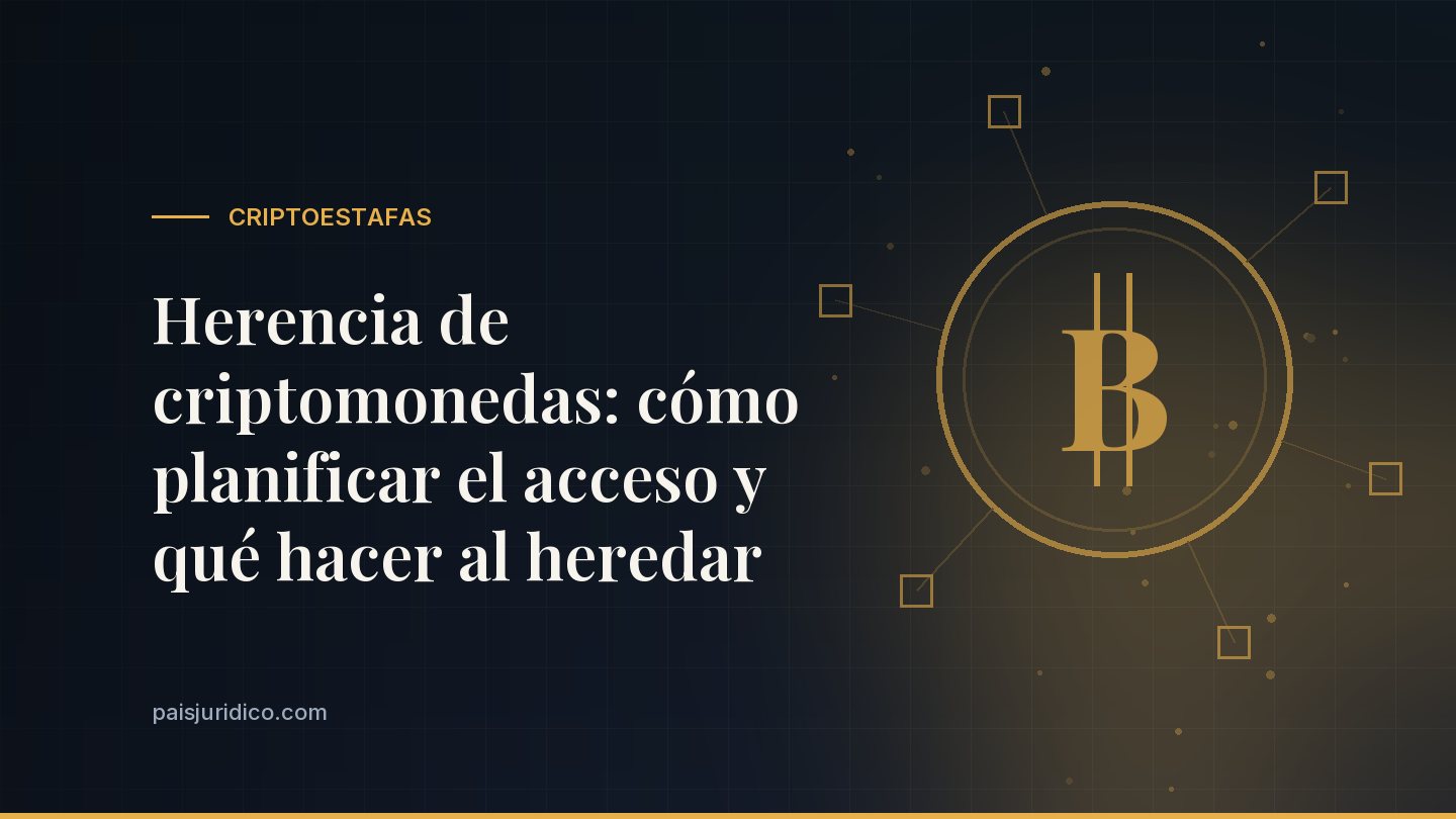 Herencia de criptomonedas: cómo planificar el acceso y qué hacer al heredar