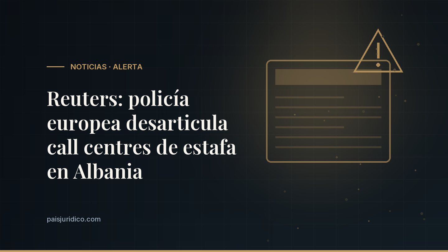 Reuters: policía europea desarticula call centres de estafa en Albania