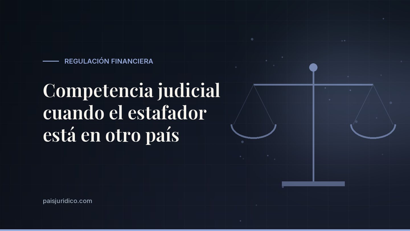 Competencia judicial cuando el estafador está en otro país