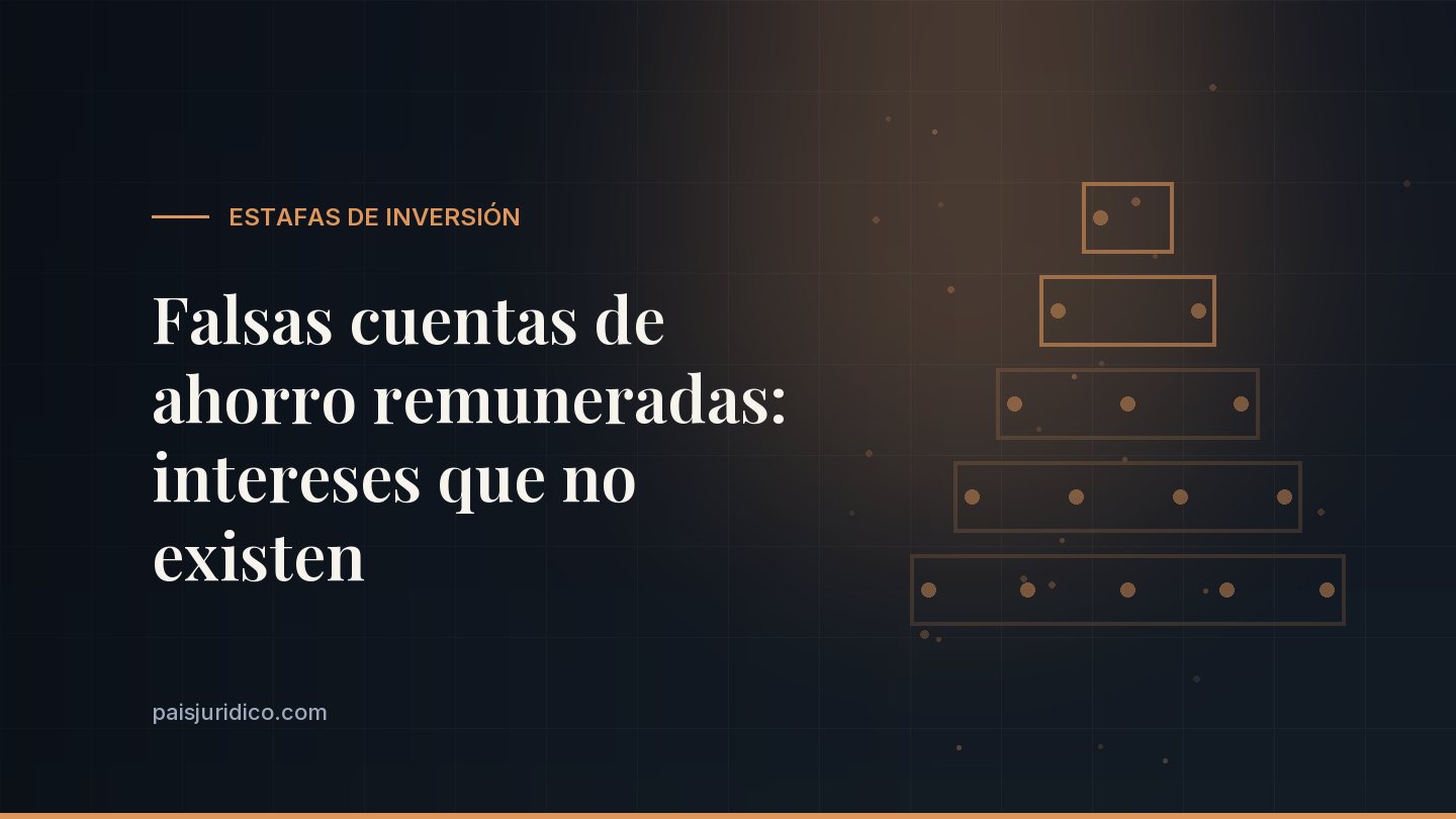 Falsas cuentas de ahorro remuneradas: intereses que no existen