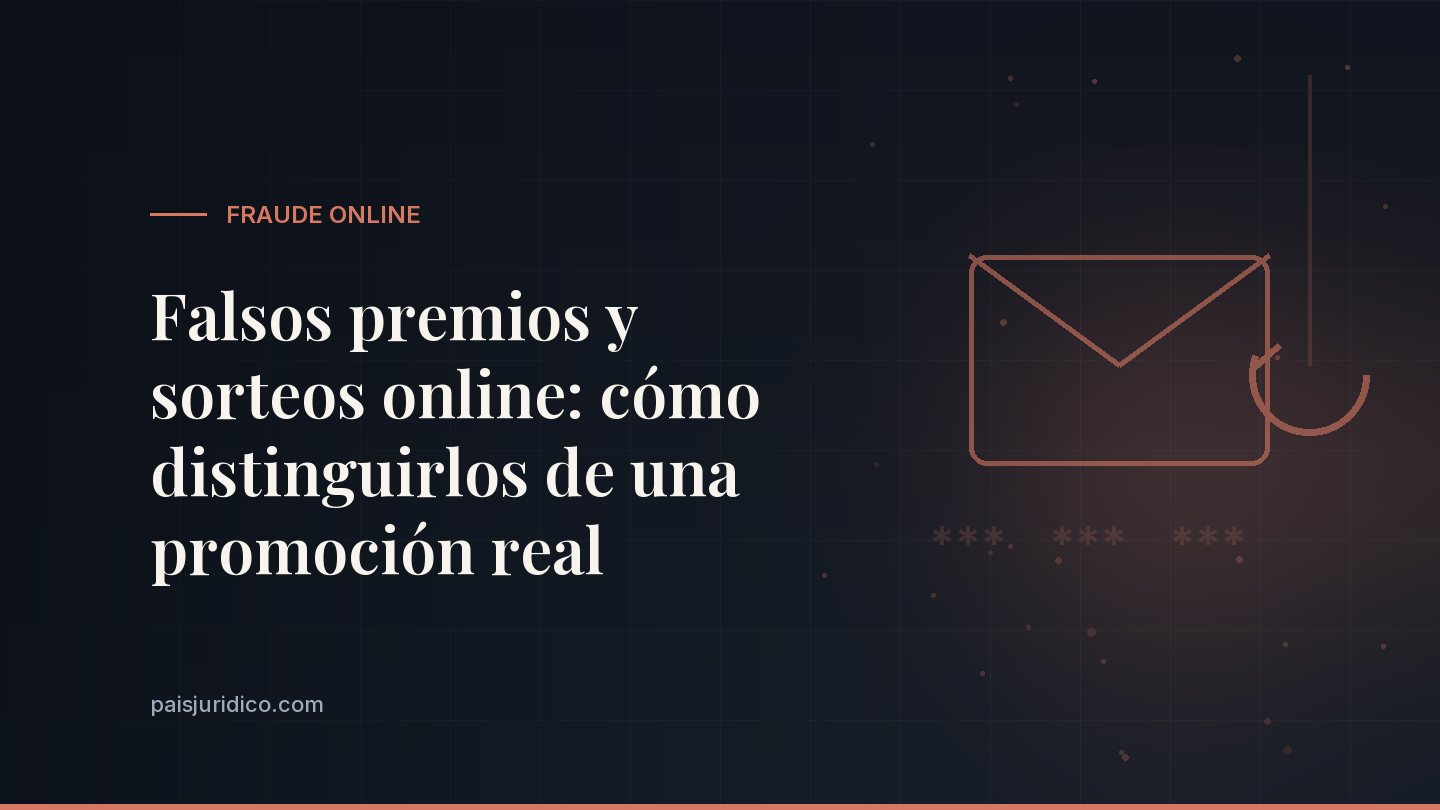 Falsos premios y sorteos online: cómo distinguirlos de una promoción real