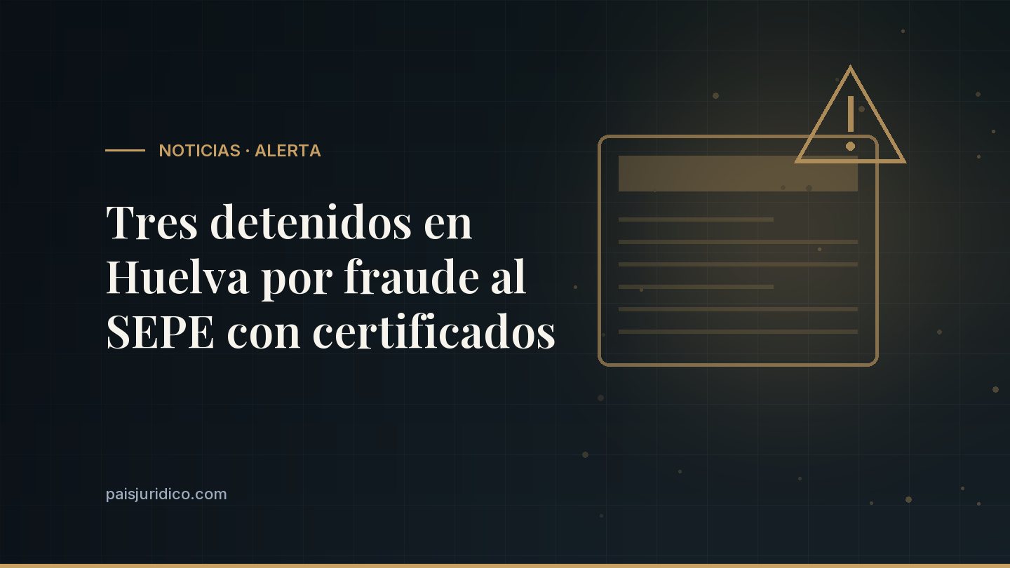 Tres detenidos en Huelva por fraude al SEPE con certificados