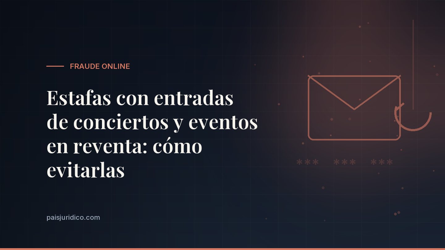 Estafas con entradas de conciertos y eventos en reventa: cómo evitarlas