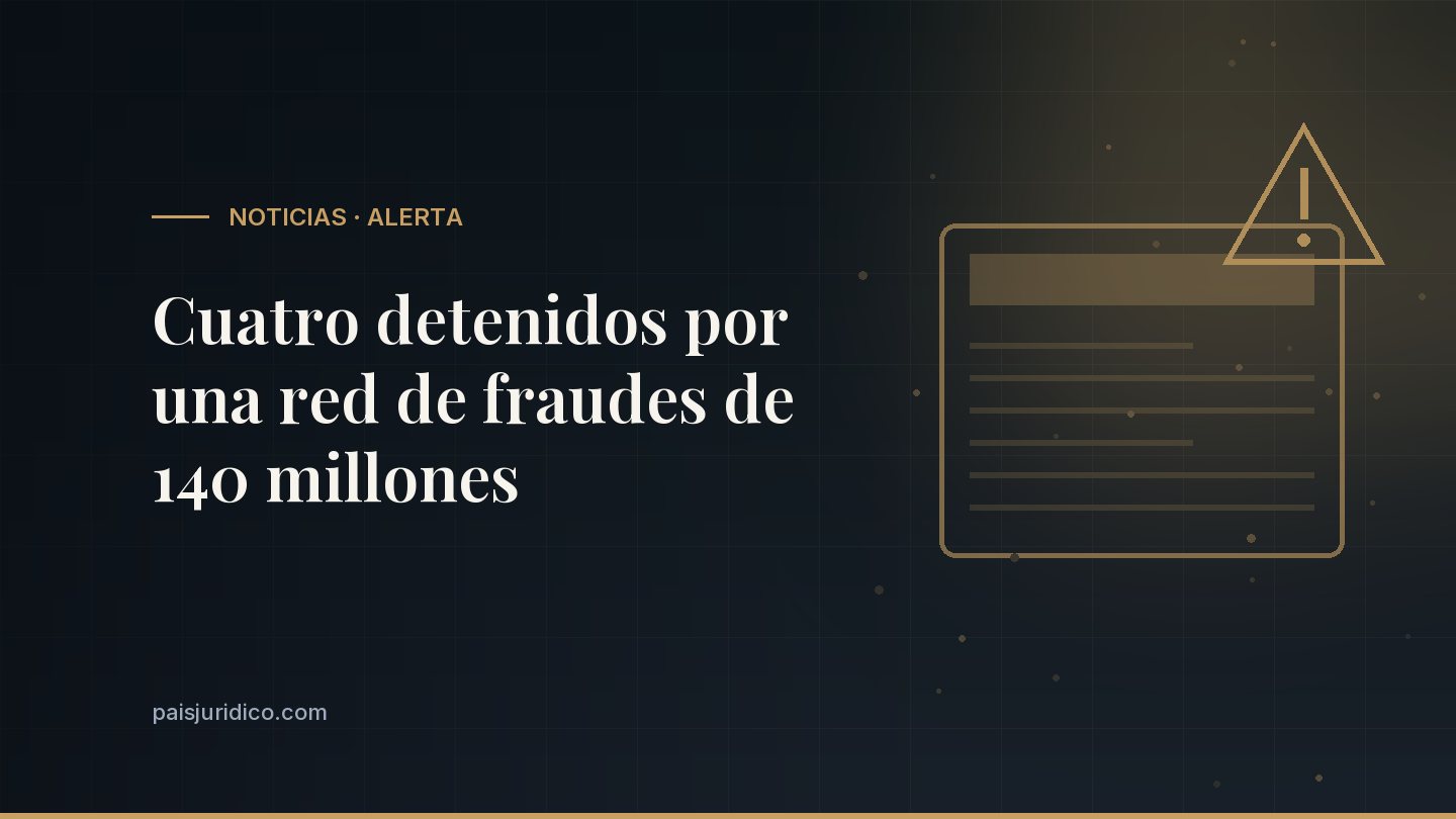 Cuatro detenidos por una red de fraudes de 140 millones