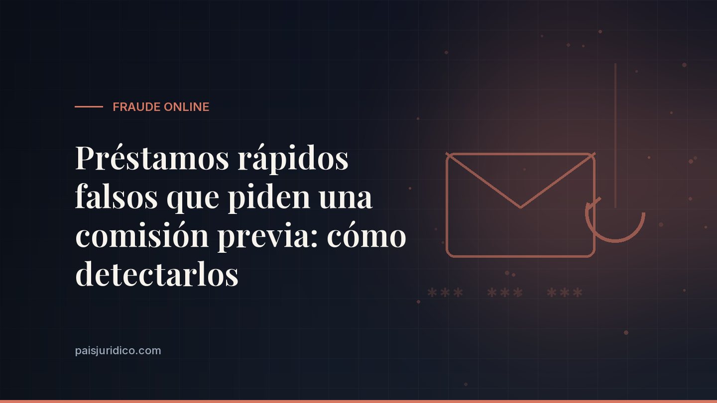 Préstamos rápidos falsos que piden una comisión previa: cómo detectarlos