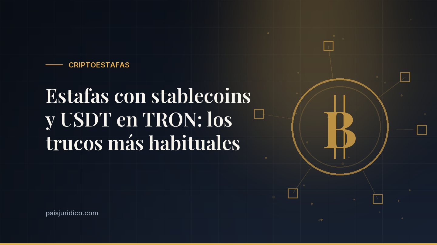 Estafas con stablecoins y USDT en TRON: los trucos más habituales