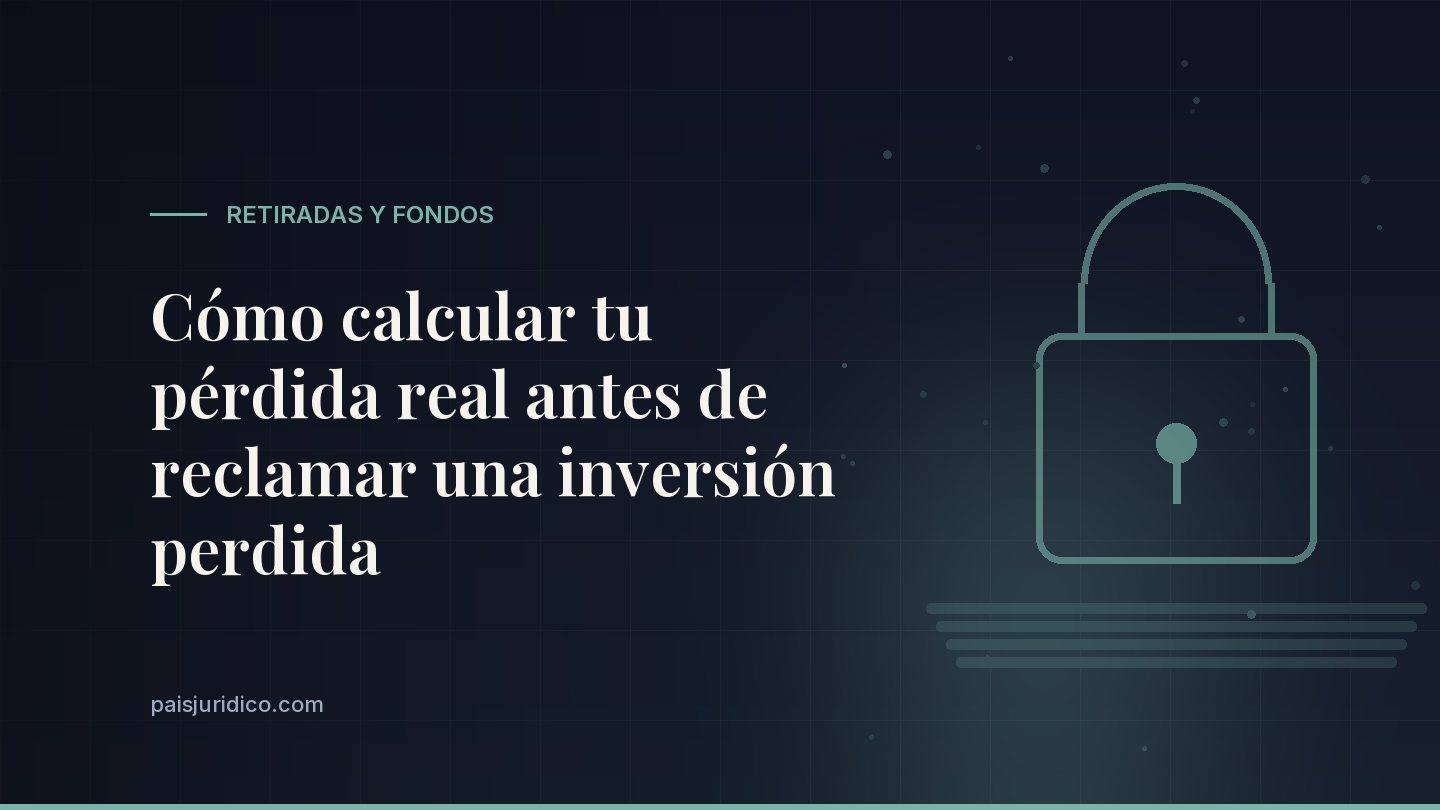 Cómo calcular tu pérdida real antes de reclamar una inversión perdida