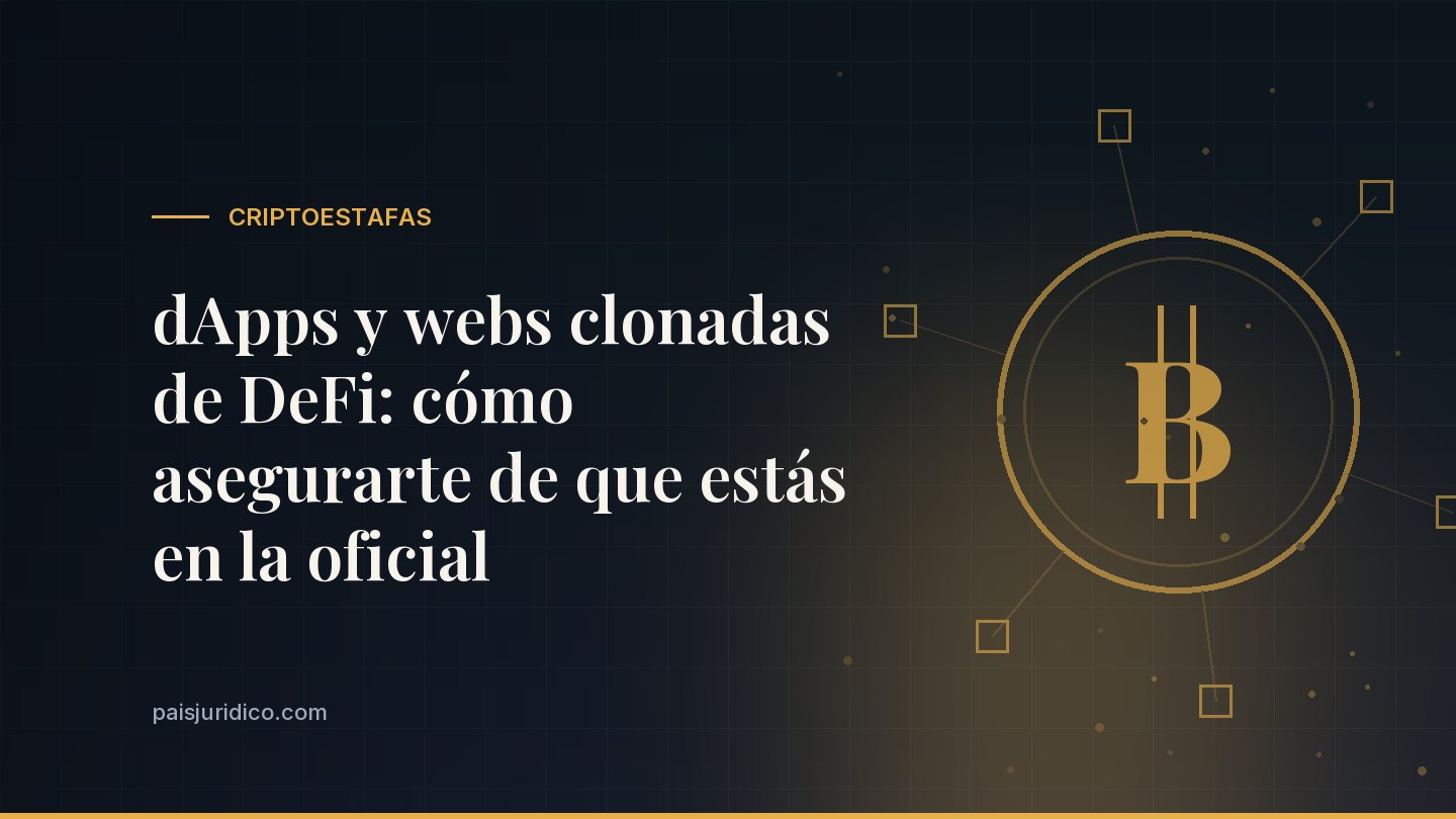 dApps y webs clonadas de DeFi: cómo asegurarte de que estás en la oficial