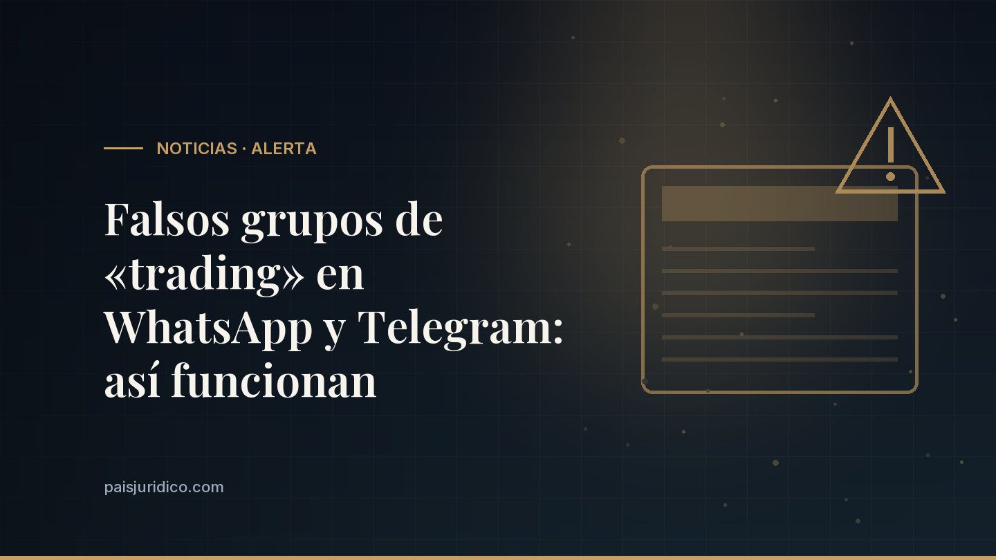 Falsos grupos de «trading» en WhatsApp y Telegram: así funcionan